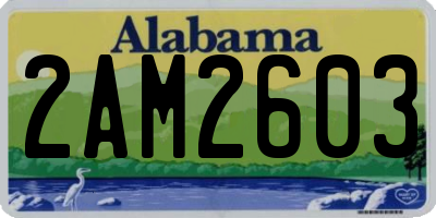 AL license plate 2AM2603