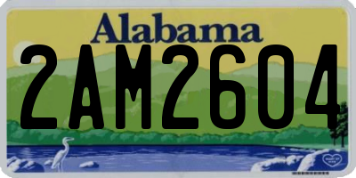 AL license plate 2AM2604