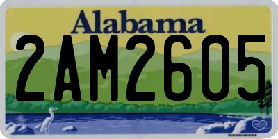 AL license plate 2AM2605
