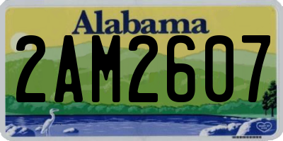 AL license plate 2AM2607
