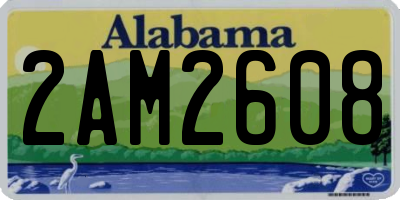 AL license plate 2AM2608