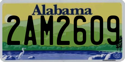 AL license plate 2AM2609