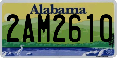 AL license plate 2AM2610