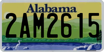AL license plate 2AM2615
