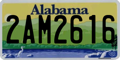 AL license plate 2AM2616