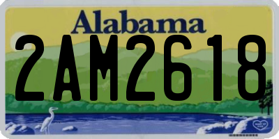 AL license plate 2AM2618