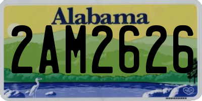 AL license plate 2AM2626