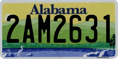 AL license plate 2AM2631