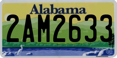 AL license plate 2AM2633