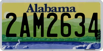 AL license plate 2AM2634