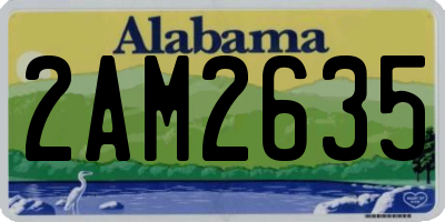 AL license plate 2AM2635