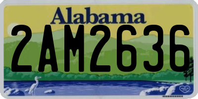 AL license plate 2AM2636