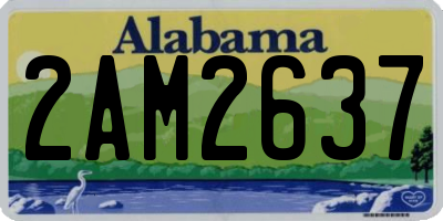 AL license plate 2AM2637
