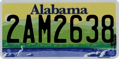 AL license plate 2AM2638