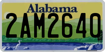 AL license plate 2AM2640