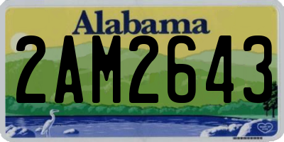 AL license plate 2AM2643