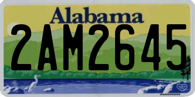 AL license plate 2AM2645