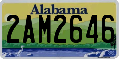AL license plate 2AM2646