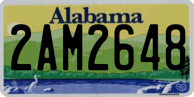 AL license plate 2AM2648