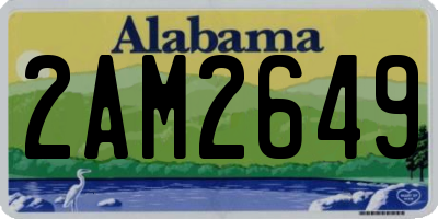 AL license plate 2AM2649