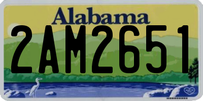 AL license plate 2AM2651