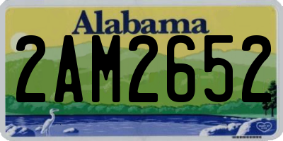 AL license plate 2AM2652