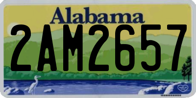 AL license plate 2AM2657