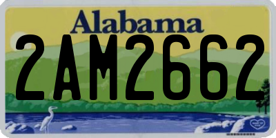 AL license plate 2AM2662