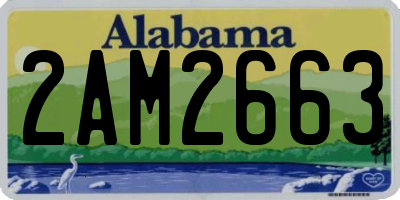 AL license plate 2AM2663