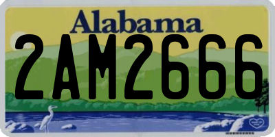 AL license plate 2AM2666