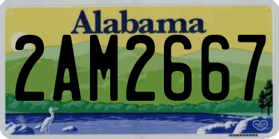 AL license plate 2AM2667