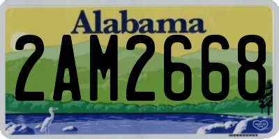 AL license plate 2AM2668