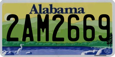 AL license plate 2AM2669