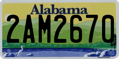 AL license plate 2AM2670