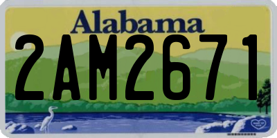 AL license plate 2AM2671