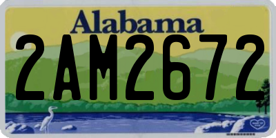 AL license plate 2AM2672