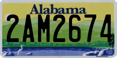 AL license plate 2AM2674