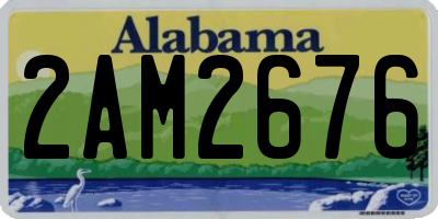 AL license plate 2AM2676