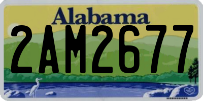 AL license plate 2AM2677