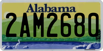 AL license plate 2AM2680