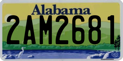 AL license plate 2AM2681
