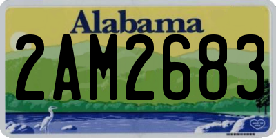 AL license plate 2AM2683