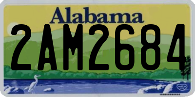 AL license plate 2AM2684