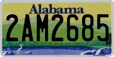AL license plate 2AM2685