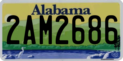 AL license plate 2AM2686
