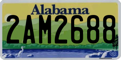 AL license plate 2AM2688