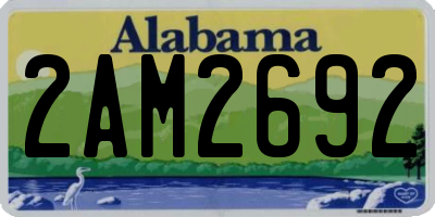 AL license plate 2AM2692