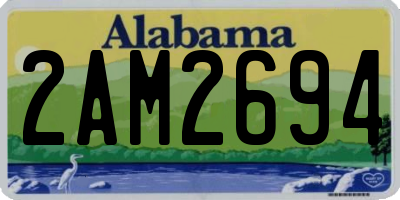 AL license plate 2AM2694