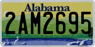 AL license plate 2AM2695