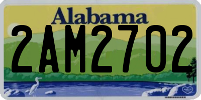 AL license plate 2AM2702